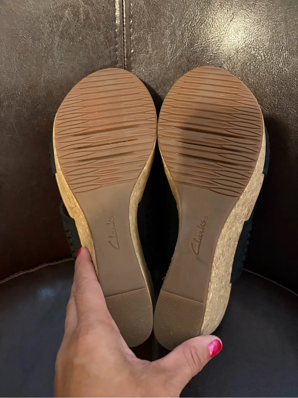 Clarks casual wedge